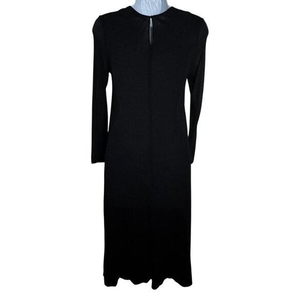 THE ROW black long sleeve midi dress womens size XS Cashmere sleeves - Picture 3 of 8